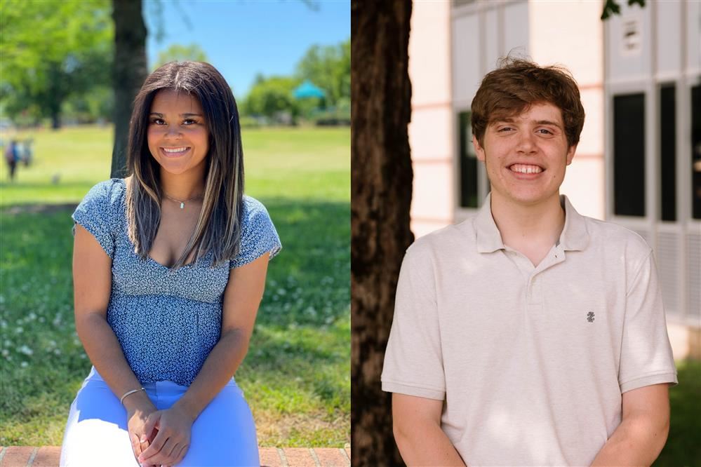  APW Class of 2024 Valedictorian Isabella Scott (left) and Salutatorian Jason Bobanick (right).